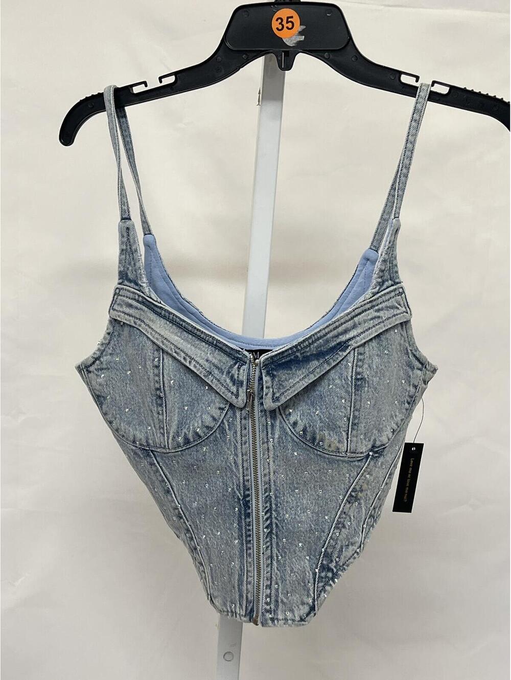 AFRM x Revolve Iris Top in Crystal Blue Wash - Picture 3 of 6